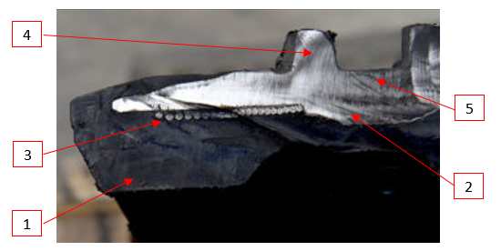 Rubber track Composition inside