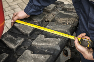 measuring width rubber tracks